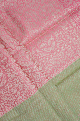 Floral Design Pastel Green Kota Cotton Saree