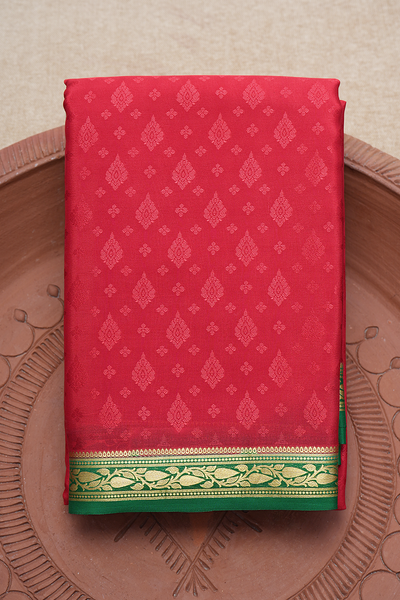 Chilli Red Traditional Kanchipuram Silk Saree