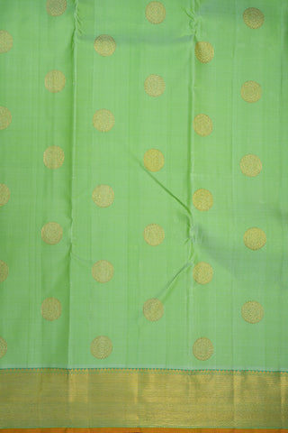 Floral Zari Motifs Pastel Green Mathappu Collection