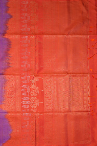 Floral Zari Motifs Purple Soft Silk Saree