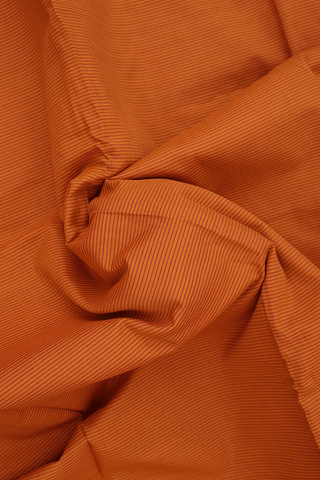 Ganga Jamuna Border Ochre Orange Dharwad Cotton Saree