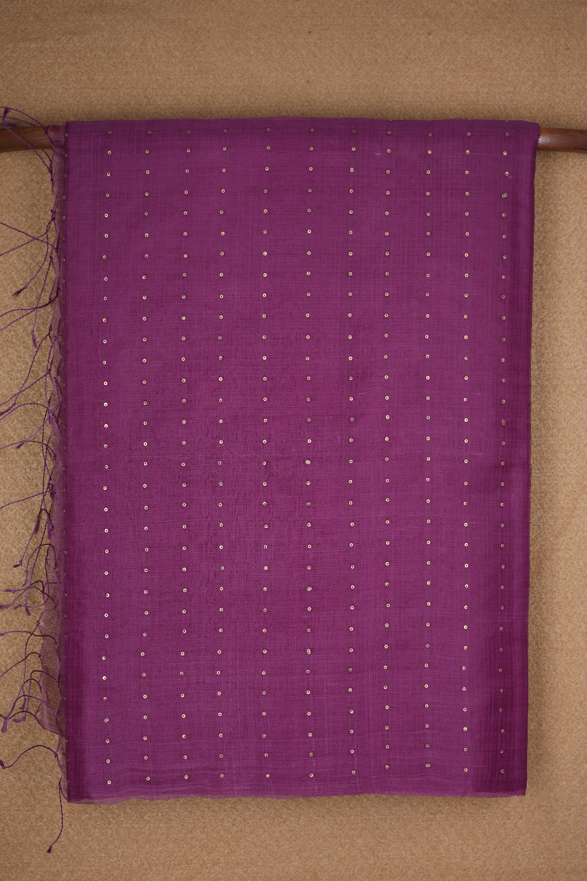 Chamki Work Grape Purple Jute Saree