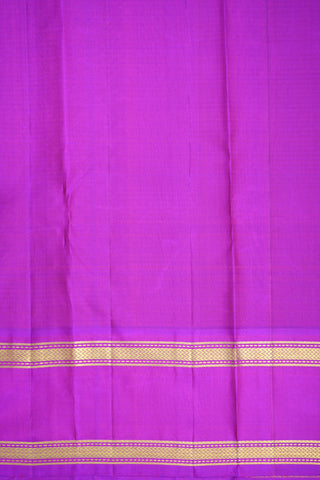 Contrast Korvai Border With Green And Yellow Checks Kanchipuram Silk Saree