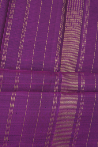 Iruthalai Pakshi Border Dark Oak Brown Kanchipuram Silk Saree