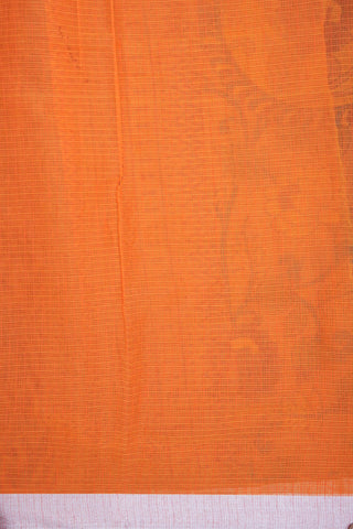 Allover Floral Printed Royal Orange Kalamkari Kota Saree