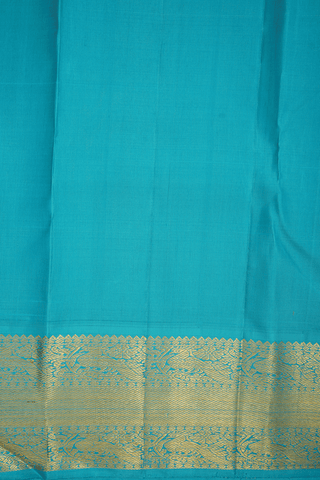 Korvai Zari Border Sunflower Yellow Kanchipuram Silk Saree