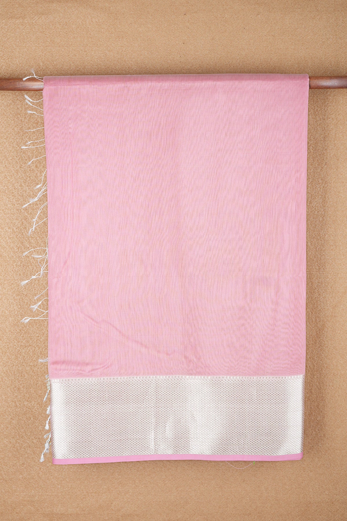 Kuyil Kann Zari Border Orchid Pink Maheswari Silk Cotton Saree