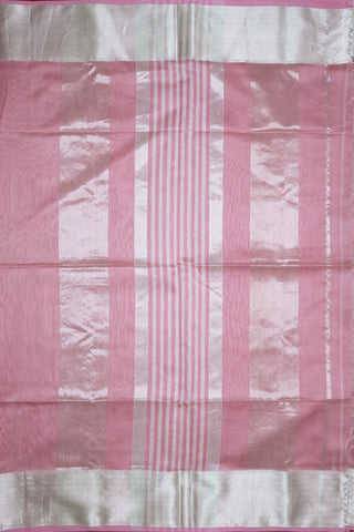 Kuyil Kann Zari Border Orchid Pink Maheswari Silk Cotton Saree