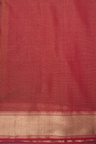 Kuyil Kann Zari Border With Zari Stripes Purple Maheswari Silk Cotton Saree