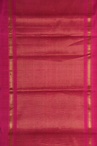 Mayilkan Zari Border In Plain Magenta Pink Mangalagiri Silk Saree