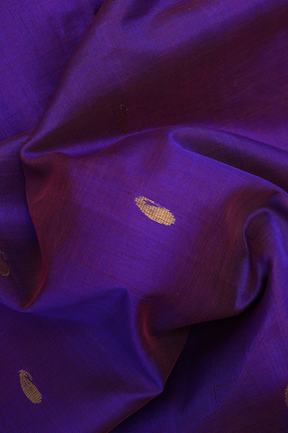 Paisley Buttas Purple Traditional Silk Cotton Saree