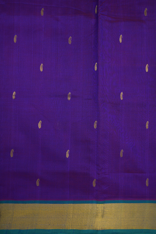 Paisley Buttas Purple Traditional Silk Cotton Saree