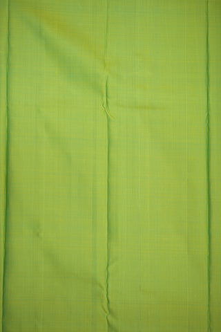 Plain Parrot Green Kanchipuram Silk Saree