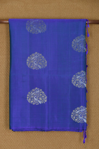 Tree Motif Lapis Blue Soft Silk Saree