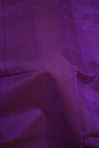 Peacock Border Plain Purple Traditional Silk Cotton Saree