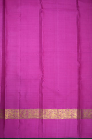 Peacock Floral Motifs Grape Purple Kanchipuram Silk Saree