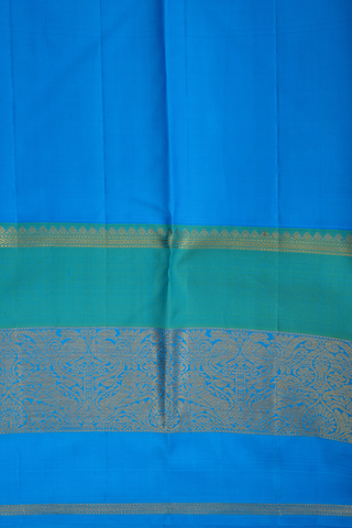 Peacock Motifs Celery Green Kanchipuram Silk Saree