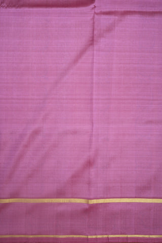 Peacock Printed Design Mulberry Purple Kanchipuram Silk Saree