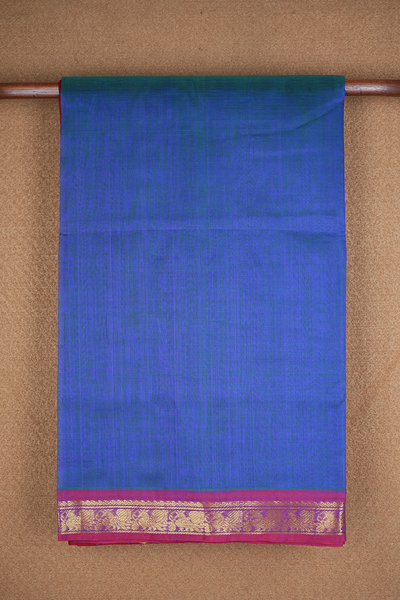 Mangalagiri pattu plain double blouse saree – www.vannamayil.com