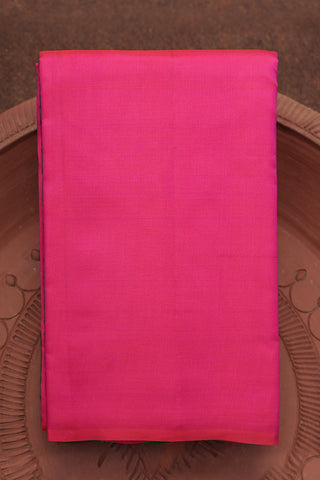 Plain Hot Pink Kanchipuram Silk Saree