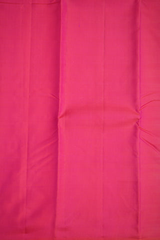 Plain Hot Pink Kanchipuram Silk Saree