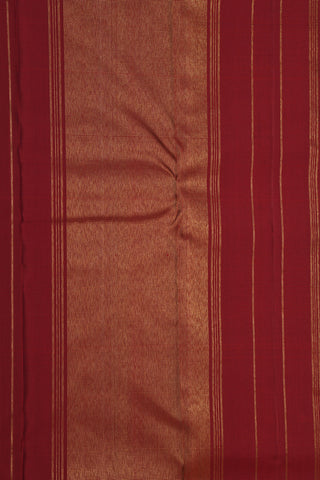 Plain Border With Zari Stripes Maroon Kanchipuram Silk Saree