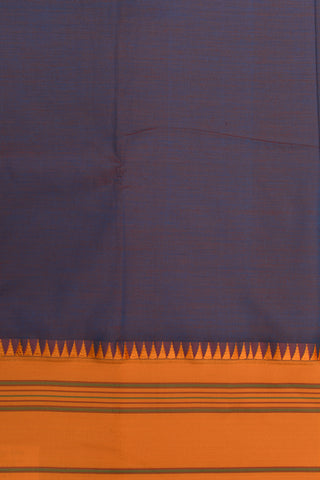 Plain Grey Semi Dharwad Cotton Saree