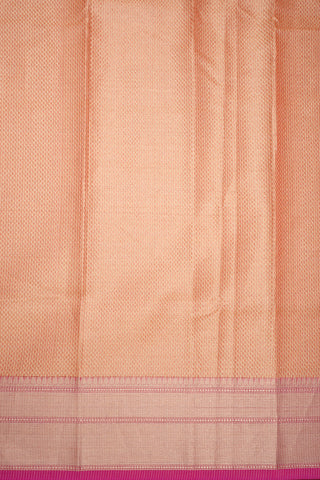 Printed Self Design Orange Kota Cotton Saree