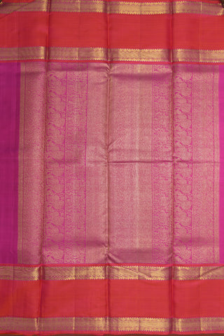 Rettai Pettu Zari Border Royal Yellow Kanchipuram Silk Saree