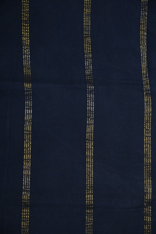 Rettai Pettu Zari Border With Bandhani Design Printed Navy Blue Sungudi Cotton Saree