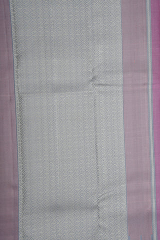 Rudraksh Border In Buttis Grey Kanchipuram Silk Saree