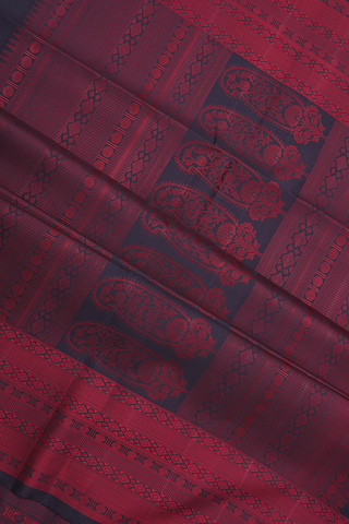 Rudraksh Buttas Dark Oak Brown Soft Silk Saree