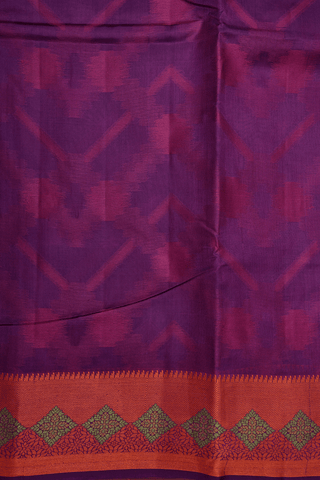Self Design Plum Purple Raw Silk Saree