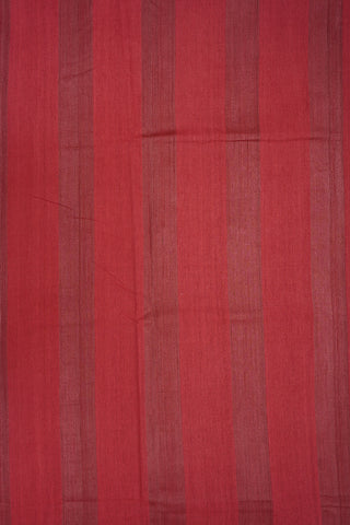 Self Thread Border Rust Red Jute Saree