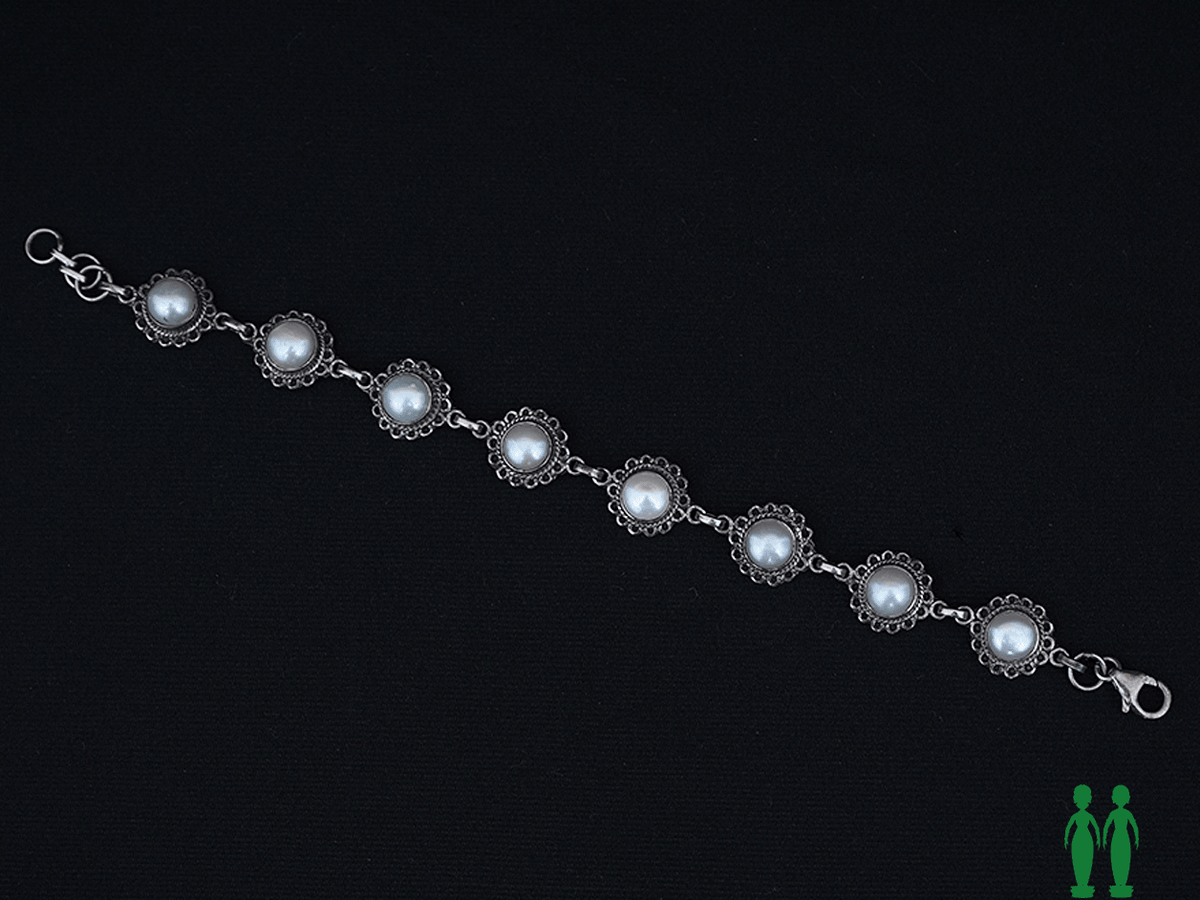 Pure Silver Pearl Bracelet