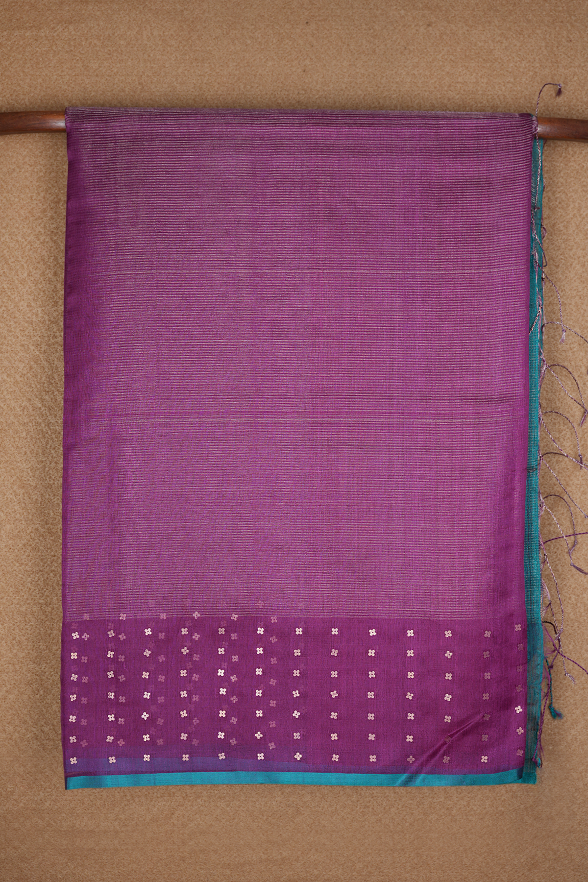 Stripes Design Grape Purple Jute Saree