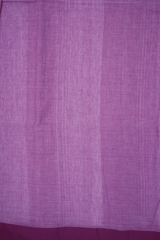 Stripes Design Purple And White Bengal Cotton Saree