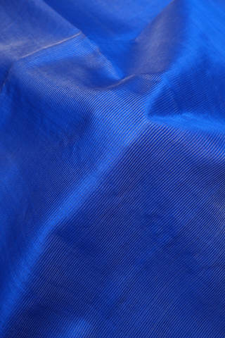 Stripes Design Royal Blue Jute Saree