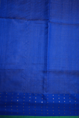 Stripes Design Royal Blue Jute Saree