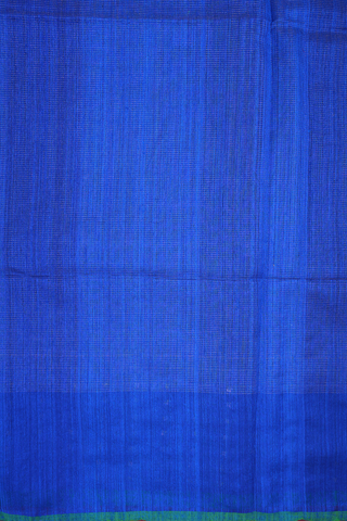 Stripes Design Royal Blue Jute Saree