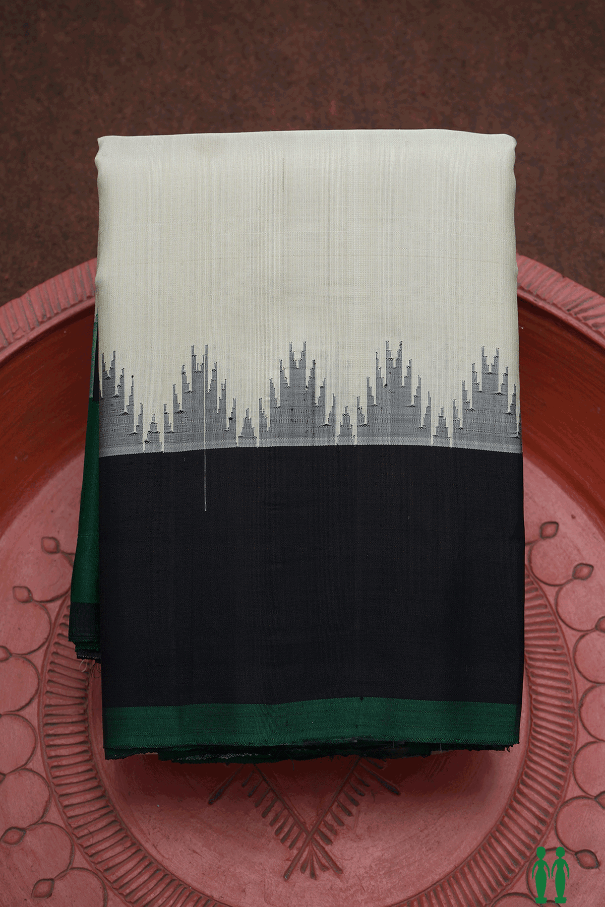 Ganga Jamuna Border Plain Beige Gadwal Silk Saree