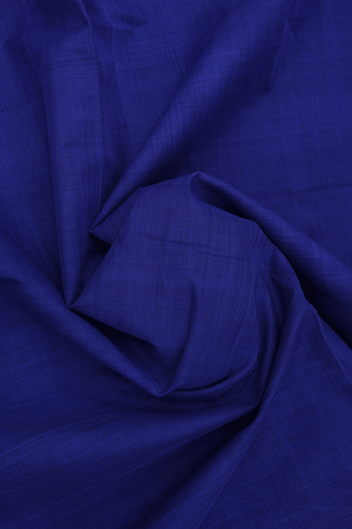 Thoranam Border Plain Indigo Blue Mangalagiri Cotton Saree