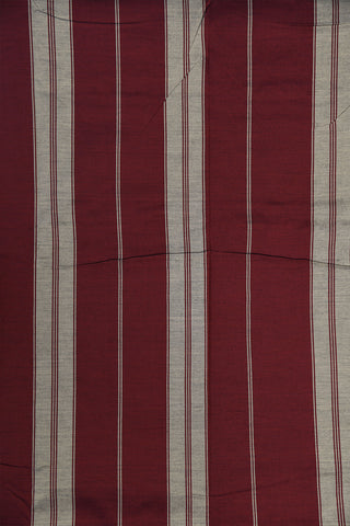 Thread Work Ganga Jamuna Border In Plain Ivory Dharwad Cotton Saree