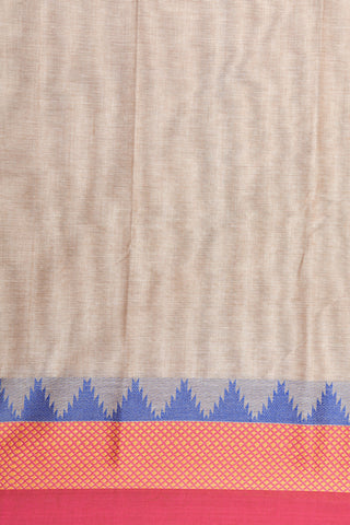 Thread Work Border In Buttis Pastel Grey Chettinad Cotton Saree