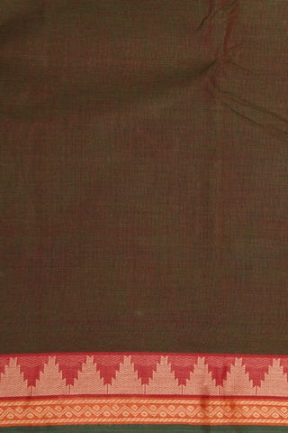 Thread Work Small Border In Plain Manthulir Color Chettinad Cotton Saree