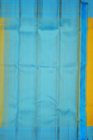 Threadwork Border Sunflower Yellow Kanchipuram Silk Saree