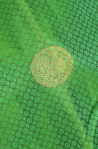 Threadwork With Motifs Green Kanchipuram Silk Saree