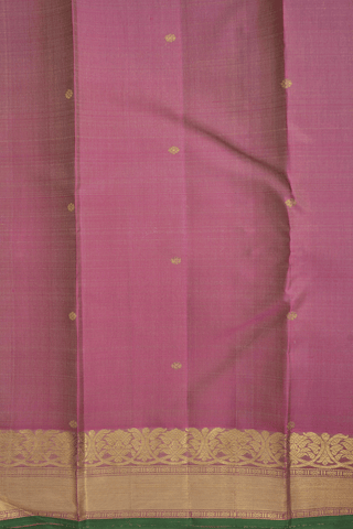 Threadwork With Buttas Turkish Blue Kanchipuram Silk Saree