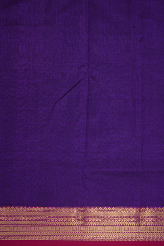 Traditional Border Regal Purple Nine Yards Silk Cotton Saree