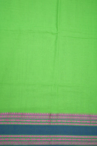 Traditional Threadwork Border Green Bengal Cotton Saree